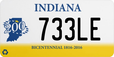IN license plate 733LE