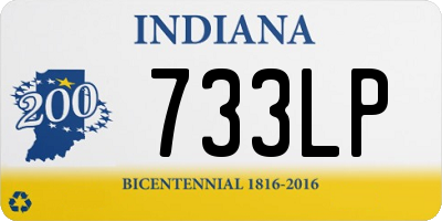 IN license plate 733LP