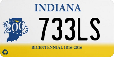 IN license plate 733LS