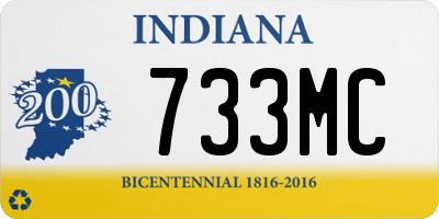 IN license plate 733MC