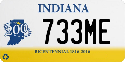 IN license plate 733ME