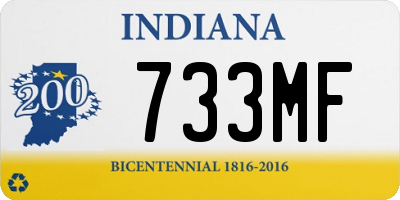 IN license plate 733MF