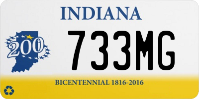 IN license plate 733MG