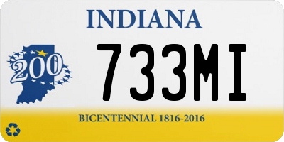 IN license plate 733MI