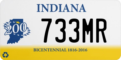 IN license plate 733MR