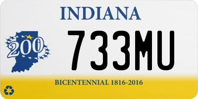 IN license plate 733MU