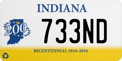 IN license plate 733ND