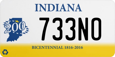 IN license plate 733NO