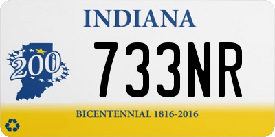 IN license plate 733NR