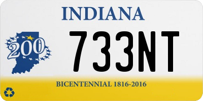 IN license plate 733NT