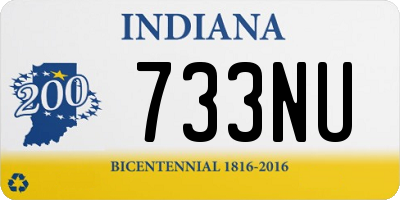 IN license plate 733NU