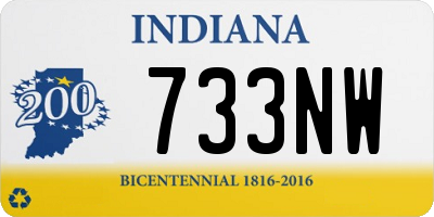 IN license plate 733NW