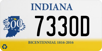 IN license plate 733OD