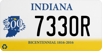 IN license plate 733OR