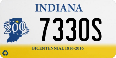 IN license plate 733OS