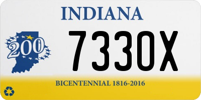 IN license plate 733OX