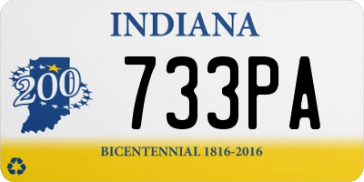 IN license plate 733PA