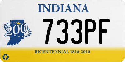 IN license plate 733PF