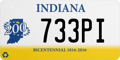 IN license plate 733PI