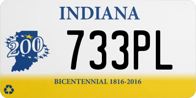 IN license plate 733PL