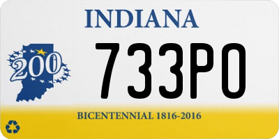 IN license plate 733PO