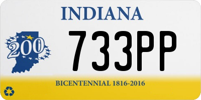 IN license plate 733PP