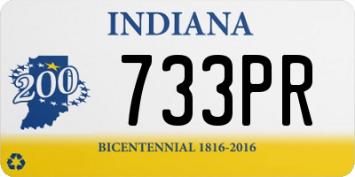 IN license plate 733PR