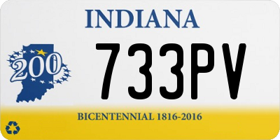 IN license plate 733PV