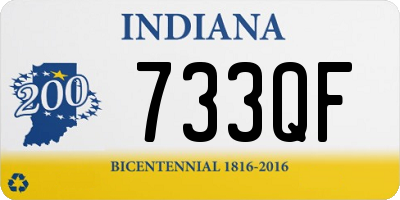 IN license plate 733QF