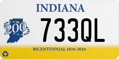 IN license plate 733QL