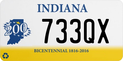 IN license plate 733QX