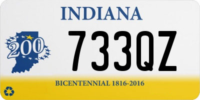 IN license plate 733QZ