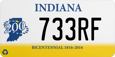 IN license plate 733RF