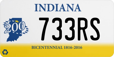 IN license plate 733RS