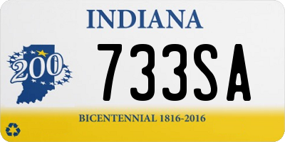 IN license plate 733SA