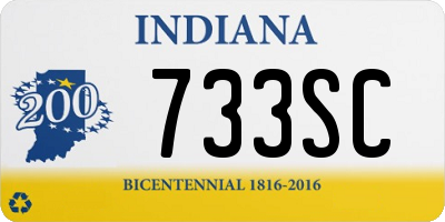 IN license plate 733SC