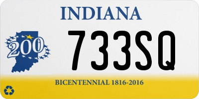 IN license plate 733SQ