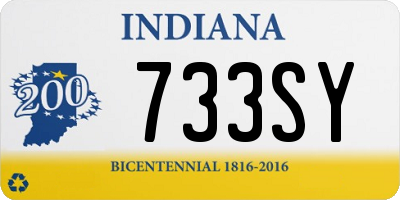 IN license plate 733SY