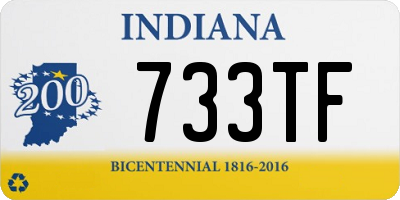 IN license plate 733TF