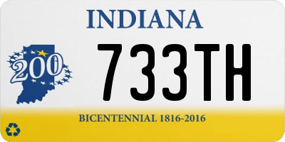 IN license plate 733TH