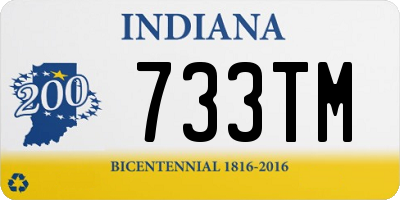 IN license plate 733TM