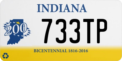 IN license plate 733TP