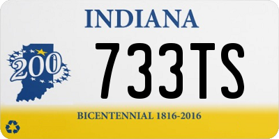 IN license plate 733TS