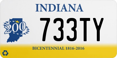 IN license plate 733TY