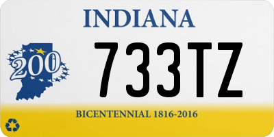 IN license plate 733TZ