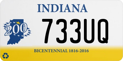 IN license plate 733UQ