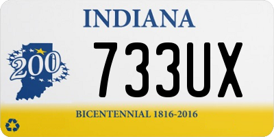 IN license plate 733UX