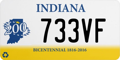 IN license plate 733VF