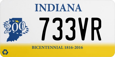 IN license plate 733VR