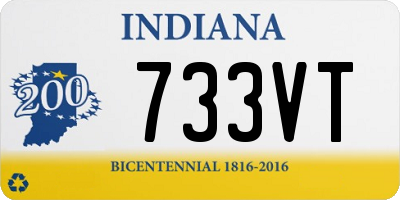 IN license plate 733VT